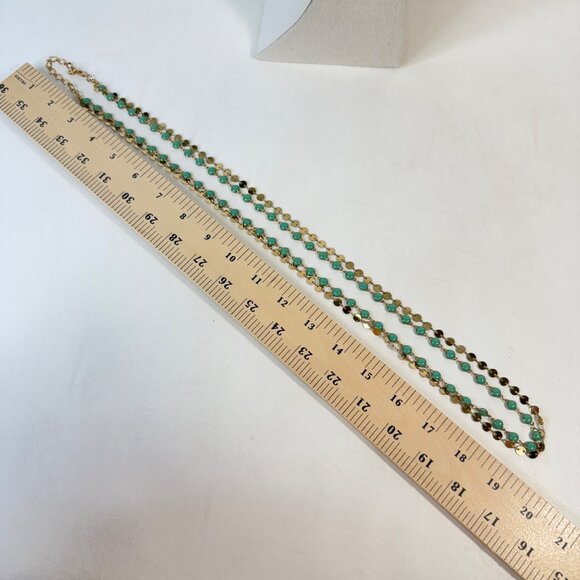 Long Length Enameled Metal Necklace Multi-Strand Adjustable - Picture 6 of 6